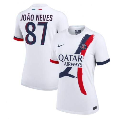 Dres Paris Saint-Germain Joao Neves #87 Gostujuci za Žensko 2024-25 Kratak Rukav